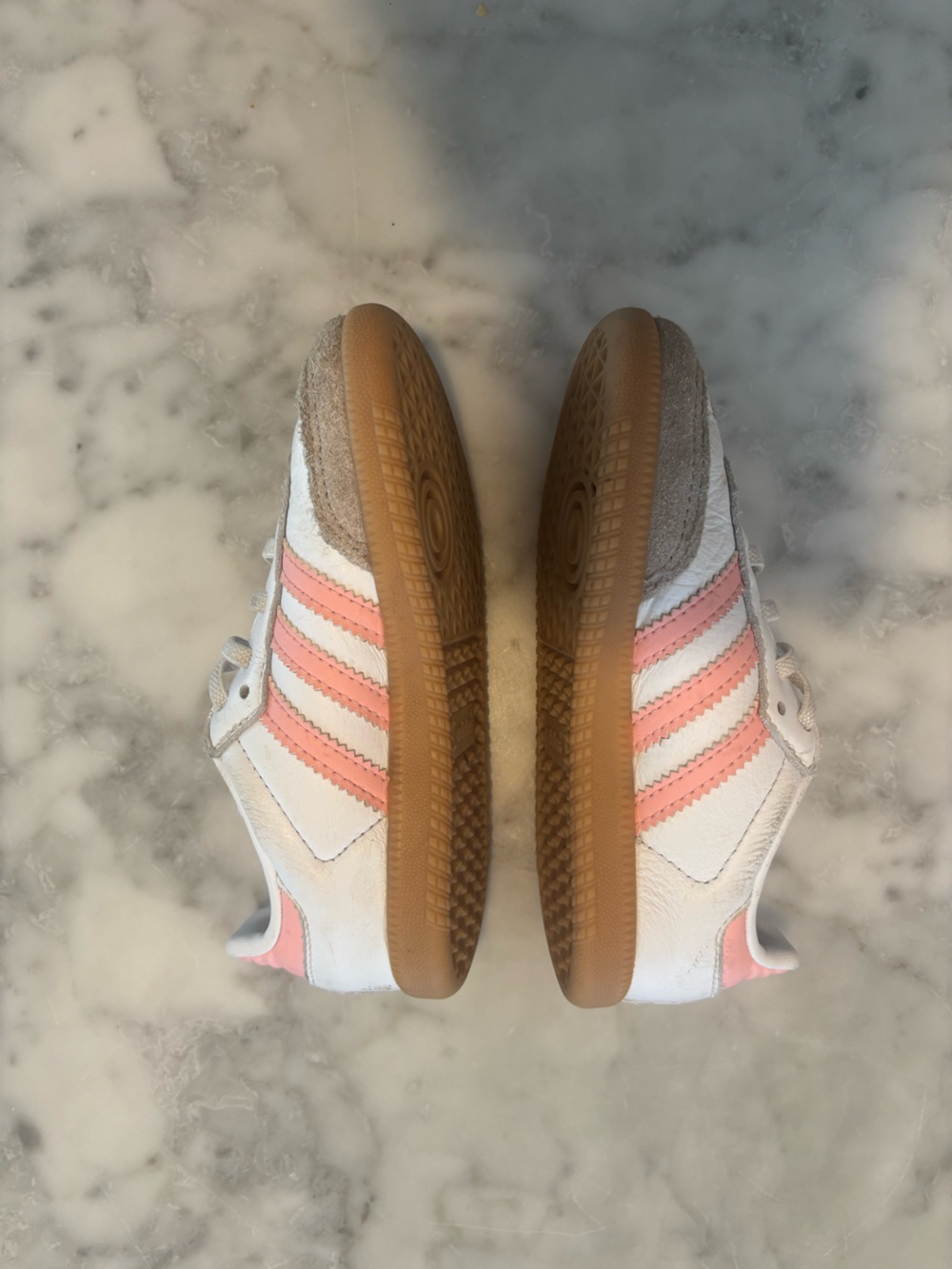adidas Kids Samba Sneaker - White, Pink & Gum - Picture 4 of 5